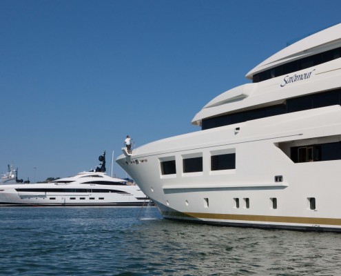 CRN Saramour 61 m and CRN Yalla 73 m at Monaco Yacht Show