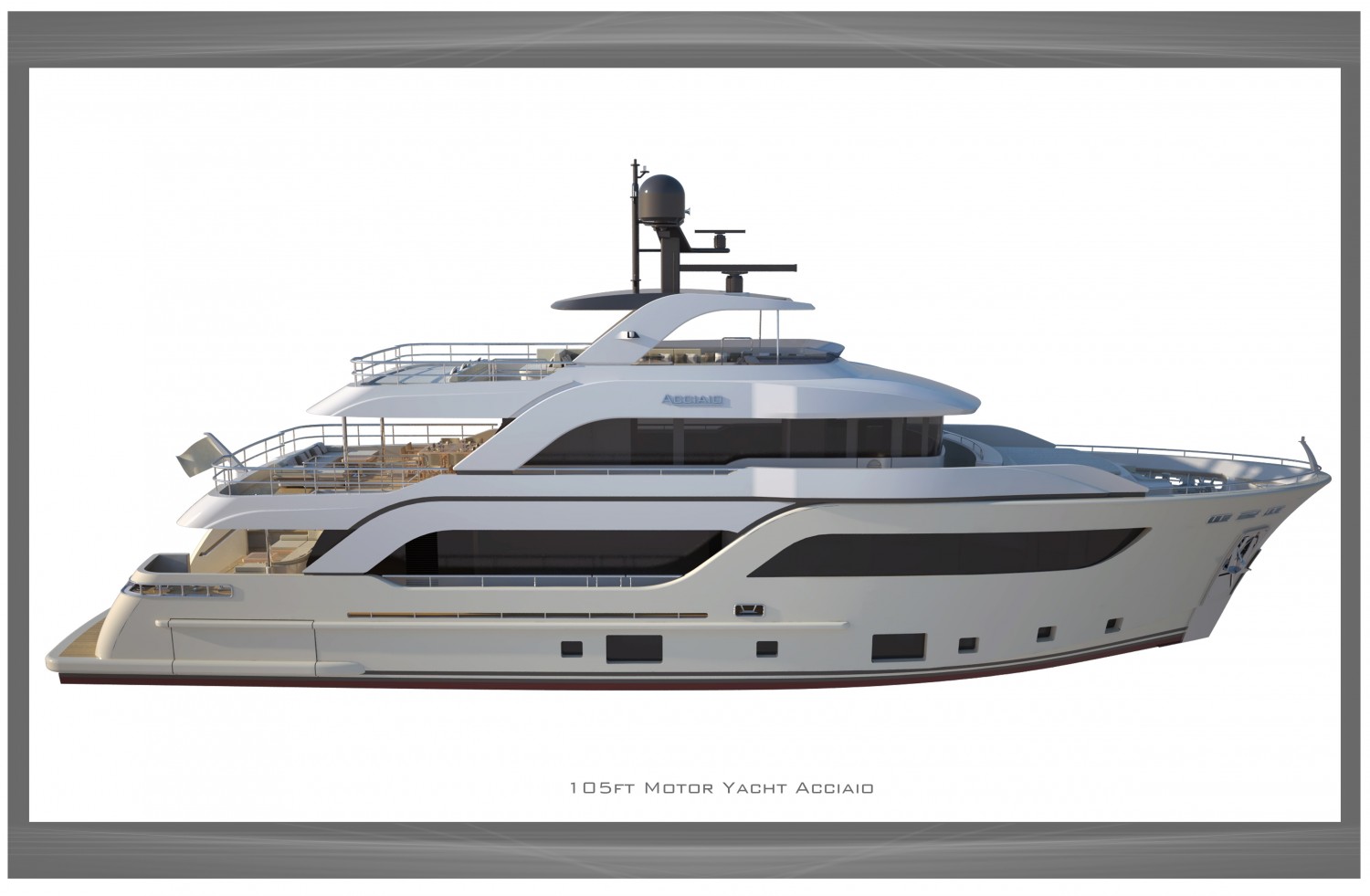 105ft motor yacht Acciaio 1