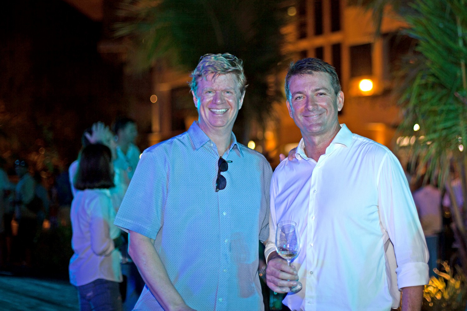Meeting of minds at the Lee Marine Party at TYS. Jean-Marc Poullet, Chairman of Burgess Asia with Joshua Lee, Founder and Managing Director of Lee Marine