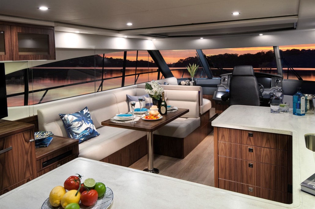 Stylish saloon and gourmet galley of the Riviera 5400 Sport Yacht_preview