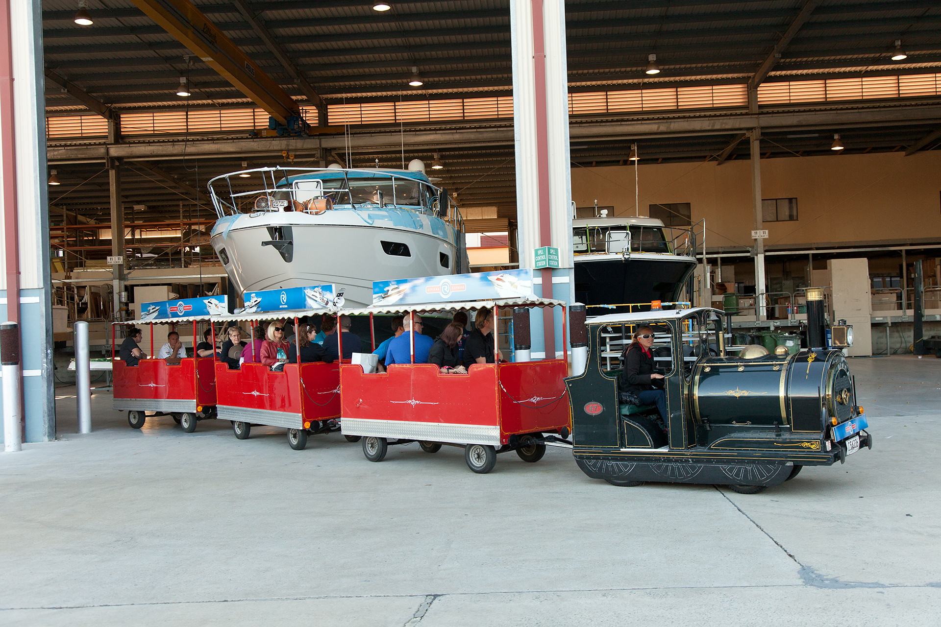 The Riviera Express factory tour by train was again very popular, with proceeds from gold coin donations going to charity