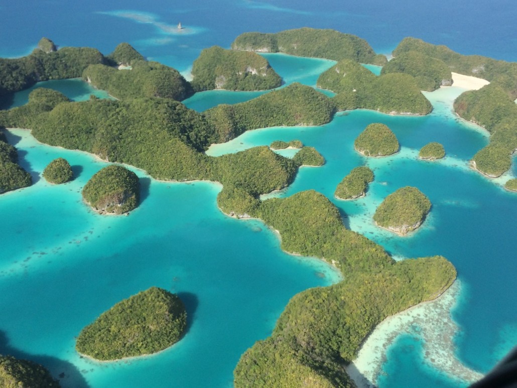 Scenic plane ride over "Seventy Islands" - Palau